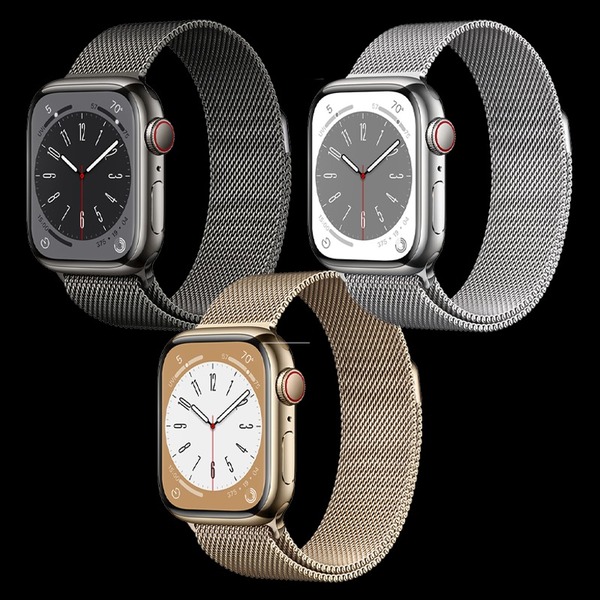 3 phiên bản màu của Apple Watch Series 8 Thép GPS + Cellular 45mm: Graphite, Sliver và Gold